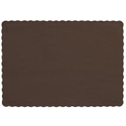 Black Scalloped Edge Paper Placemats (10)